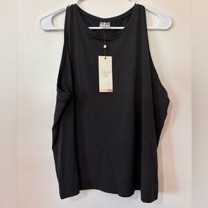 NWT CALIA relaxed fit everyday halter tank in black Size XXL
